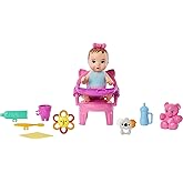 Barbie Skipper Babysitters Inc Baby Small Doll & Accessories, First Tooth Playset with Appearing & Disappearing Tooth