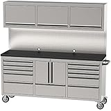 OEMTOOLS 24615 72" 11 Drawer Cabinet and Upper Cabinet