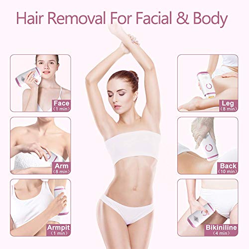 IPL Laser Hair Removal for Women Permanent, 500,000 Flashes Electric Painless Women Facial Hair Remover Devices Epilator with LCD Screen, Home Electrolysis Hair Removal for Women and Men Face Body - Thumbnail 2