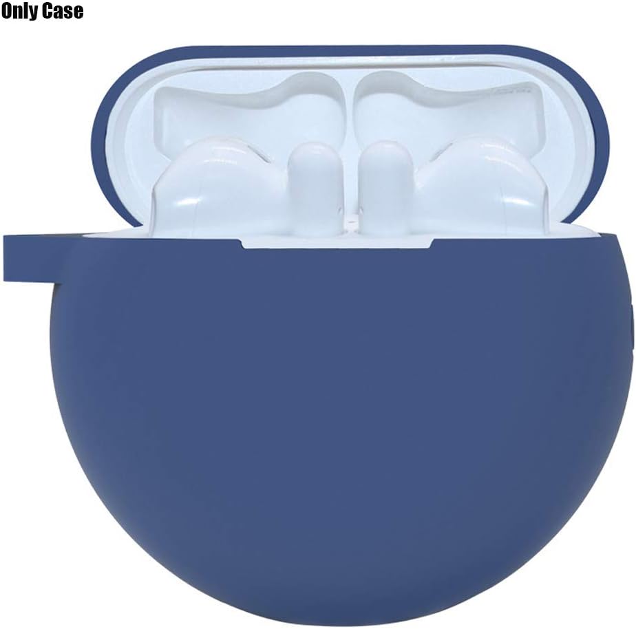 Ladaidra Soft Silicone Protective Case Full Cover with Carabiner for Huawei FreeBuds 3