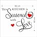 This Kitchen is Seasoned with Love Art Wall Decal Vinyl Removable Quotes Wall Stickers Kitchen Home Decor