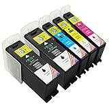 Toner Kingdom® Compatible Ink Cartridge Replacement for Lexmark 100XL High Yield Ink Cartridge Replacement for use with Lexmark Printers: Genesis S815, Genesis S816, Impact S300, Impact S301, Impact S305, Institution S505, Interact S605, Interpret S405, Pinnacle Pro901, Platinum Pro905, Prestige Pro805, Prevail Pro70, Prospect Pro205 Replacement for ink jet printer. 14N0820 / 14N1068(2 Black,1 Cyan,1 Yellow,1 Magenta)