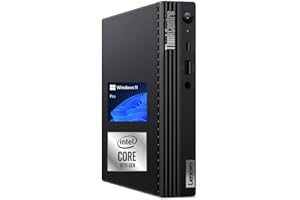 Lenovo ThinkCentre Business Mini Desktop, Intel Core Processor(Up to 4.3Ghz), 16GB RAM, 256GB SSD, Display Port, HDMI, USB Type-C, RJ-45, Wi-Fi 6, Windows 11 Pro, Black