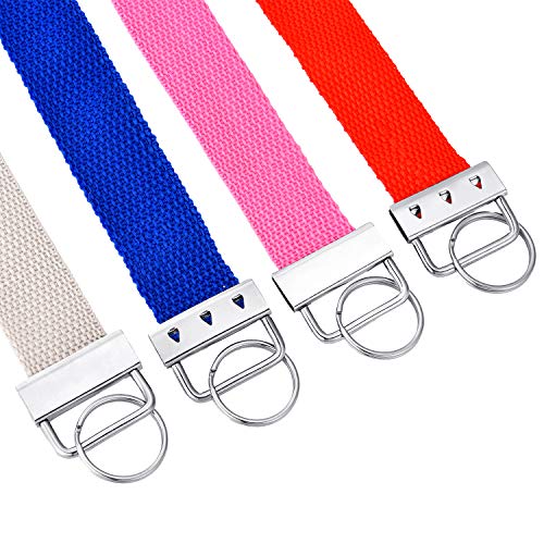 SATINIOR 40 Pieces Key Fob Hardware Key Chain Fob Wristlet Hardware with Key Ring for Lanyard (1.25 Inch)