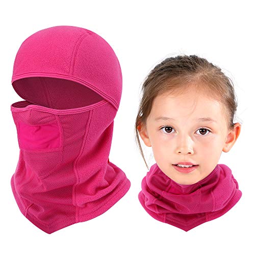 Máscara de esquí respirable del pasamontañas de los niños, mascarilla impermeable para la juventud de las muchachas de los muchachos