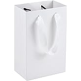 HUAPRINT White Paper Bags - 20 Pack, 5.25x3.25x8inch, Craft Paper Gift Bags for Clothes, Retail, Party Favors, Wedding