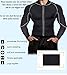 Ursexyly Men Exercise Sweat Hot Dress Shirt, Sauna Suit Neoprene Slimming Fitness Jacket Gym Wear for Core Muscle Training (Black Exercise Shirt, L)