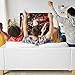 120 Inch Projector Screen - 16:9 HD Portable Outdoor Projector Screen Foldable Anti-Crease Outdoor Indoor Movie Screen Support Double Sided Projector Screen for Home
