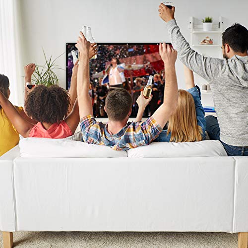 120 Inch Projector Screen - 16:9 HD Portable Outdoor Projector Screen Foldable Anti-Crease Outdoor Indoor Movie Screen Support Double Sided Projector Screen for Home - Thumbnail 6