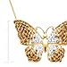 Crystaluxe Butterfly Pendant Necklace with Swarovski Crystals in 18K Gold-Plated Sterling Silver 18
