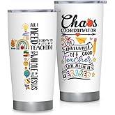 FUWERMON Teacher Gifts Tumbler 20oz, Teacher Appreciation Week Gift Stainless Steel Travel Mug, Gifts for Teachers Christmas, Birthday, Back to School