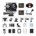 Dragon Touch 4K EIS Action Camera 16MP Vision 4 Support External Mic Underwater Camera Remote Control WiFi Sports Camera with 2 Batteries and Mounting Accessories Kit
