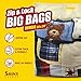 [25 BAGS] Jumbo Size Extra Large BIG Zipper Storage Bags With Handle, Huge 10 Gallon Bag, Size 24