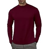 Men's Fashion Shirts Long Sleeve Mock Turtleneck T-Shirts Casual Thermal Undershirt Tops
