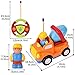 Remote Control car, GotechoD Cartoon RC mixer truck with Music and Lights, Radio Control Toy for Baby Toddlers Kids and Children, Perfect for Holiday Birthday presents(Orange)