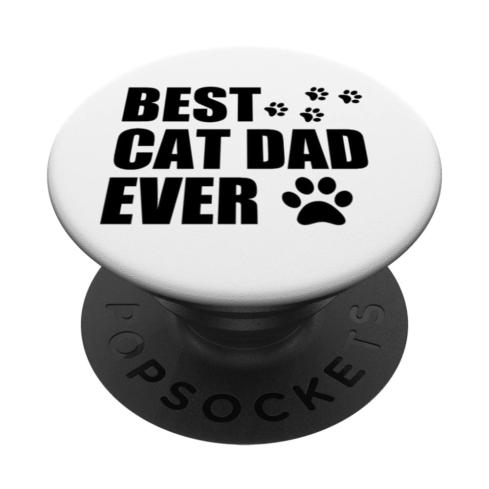 Best Cat Dad Ever For Kitten And Cat Lover - Funny Cat Daddy PopSockets Swappable PopGrip