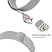 Super Vaule Metal Bands Compatible for Fitbit Charge 2, Milanese Stainless Steel Metal Magnetic Replacement Wristband Small & Large Women Men,Mother's Gift