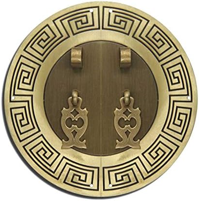 Handle,Chinese antique handle Cabinet copper handle Door knocker Copper vintage handle Classical door handle Furniture handles Knob Knocker u-shaped needle installation 18cm-M