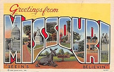 Missouri, MO, USA Large Letter Postcard at Amazon's Entertainment