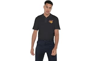 CAMPUS LAB Official NCAA Men's 100% Cotton Knit Polo Short Sleeve Shirt Primary Mark Collection