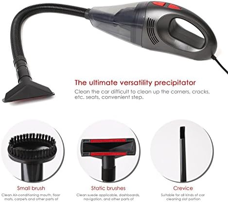 Car Vacuum Cleaner DC 12-Volt 100W Wet &amp; Dry Auto Vacuum Cleaner Portable Handheld Vacuum Cleaner Dust Buster Hand Vacuum with 16.40FT(5M) Power Cord