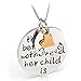 YFN 925 Sterling Silver Mom Child's Love Family Message Engraved Jewelry Heart Pendant Charm Necklace