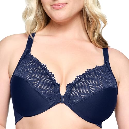 Women's Plus Size WonderWire Front-Closure T-Back Underwire Bra #1246