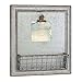 Stonebriar Rustic Galvanized Metal Magnetic Memo Board for Wall with Clip and Wire Basket