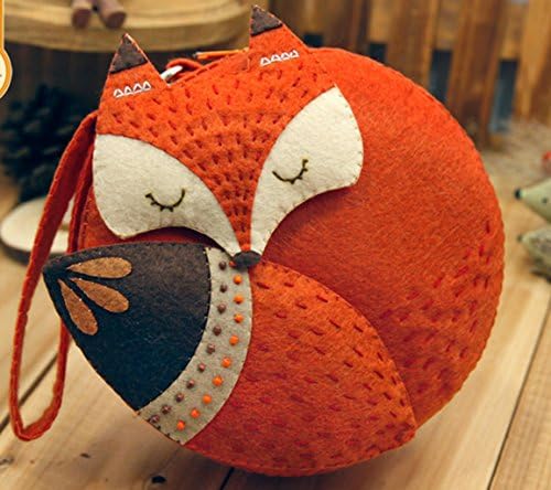 GUchina Fox Nick Handbag DIY Polyester Felt Nonwoven Fabric Craft Kit, Sew and Stuff Kit, Whimsy Kit, make your own bag/doll/ figurine (FOX Handbag)