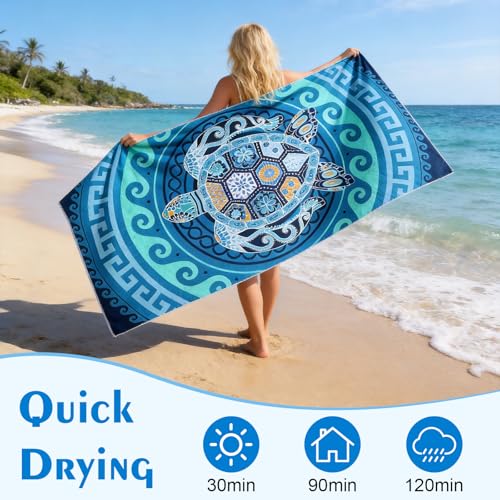 Zocipro Microfibre Beach Towel 180 x 90 cm – Anti-Draining XXL – Quick Drying, Ultralight and Portable, for Swimming Pool, Camping, Travel, Sports and Gym