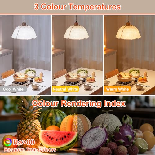 Ketom Remote Control Light Bulb E27 Rechargeable Bulb with Timer | 7 W rechargeable LED lamps, 3 colours and dimmable, touch control, pack of 2 wireless decorative lamp bulbs, emergency light