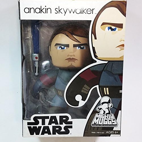 Mighty Muggs Star Wars Anakin Skywalker Clone Wars With Lightsaber Action Figure Collectors Toy