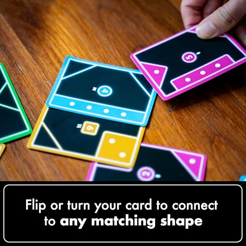 TACTA Card Game, Where Every Card Counts, Fast-Paced Strategic Shape Matching Party Game, Analyze and Optimize to Connect, Cover & Conquer to Win, Unique Party Game Play for 2 or More Players, Ages 7