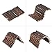 Hamiledyi Hamster Bridge Rat Ladder Wooden Bridge Toy for Small Animals Cage Wood Ladder Natural Hideout for Guinea Pig Chinchilla Ferret Reptile (Pack of 2) (2 Ladder)