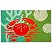 Coastal Red Crab with Coral Jellybean Accent Area Rug