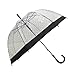 SMATI Stick Birdcage Clear Umbrella Bubble Transparent - Automatic Open (Lady Woman)