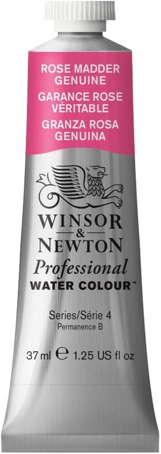 Winsor & Newton 37 ml Professional Water Colour Tube, Rose Madder Genuine, 37 ml (Pack of 1)