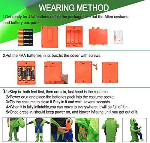 Halloween fan costume with battery-powered energy source, priced at $22.98.