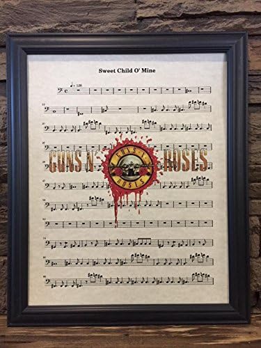 Sweet Child O' Mine Music Sheet Artwork Print Picture Poster Home Office Bedroom Nursery Kitchen Wall Decor - unframed