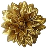 WD2U Large 3 in 1 Metallic Flower Hair Bow Alligator Clip Brooch Pony Hair Tie