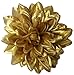 WD2U Large 3 in 1 Metallic Flower Hair Bow Alligator Clip Brooch Pony Hair Tie