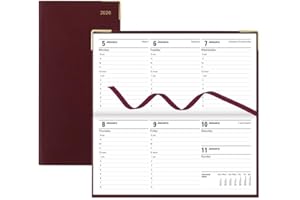 Letts of London® 2026 Classic Weekly/Monthly Appointment Book and Planner, 12 Months, January to December, Gold Corners, Hori