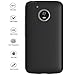 Dretal for Moto E4 Case (U.S. Edition), [Shock Absorption] Ultra-Thin Anti-Slip Armor Silicone Rubber Heavy Duty Hybrid Protective Cover for Motorola Moto E4 / Moto E (4th Generation)(Black)