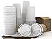 JUMBO Set of 110 - Paper Coffee Hot Cups, Travel Lids, Sleeves & Stirrers -12oz / 360ml - WHITE Paper Cups - to go Coffee Cups, Disposable Travel Mug & Cover Hot/Cold Coffee, Tea & Chocolate, Hot Coco