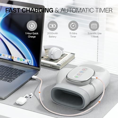 2026 NEW Smart Hand Massager with Heat and Compression – 3 Modes, 5 Intensities, Wireless Air Pressure for Arthritis & Hand Pain Relief – Portable for Home, Office, Travel – Ideal Wellness Gift