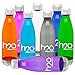 H2O Basics BPA-Free Sport Water Bottles 25 oz, Tritan Non Toxic Plastic, Reusable Flask with Stainless Steel Leak Proof Twist Off Cap & Steel Base, Cola Bottle Shape (Fuchsia, 25 Ounces)
