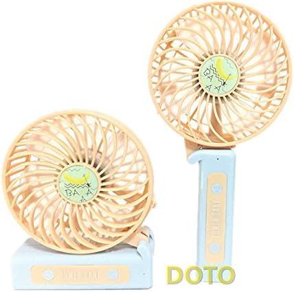 Handheld Fan [CUTE]Fruit SeriesMini Personal Portable Electric Fan 3 Speeds Folding Design for Office Room Outdoor Household Traveling (Orange)