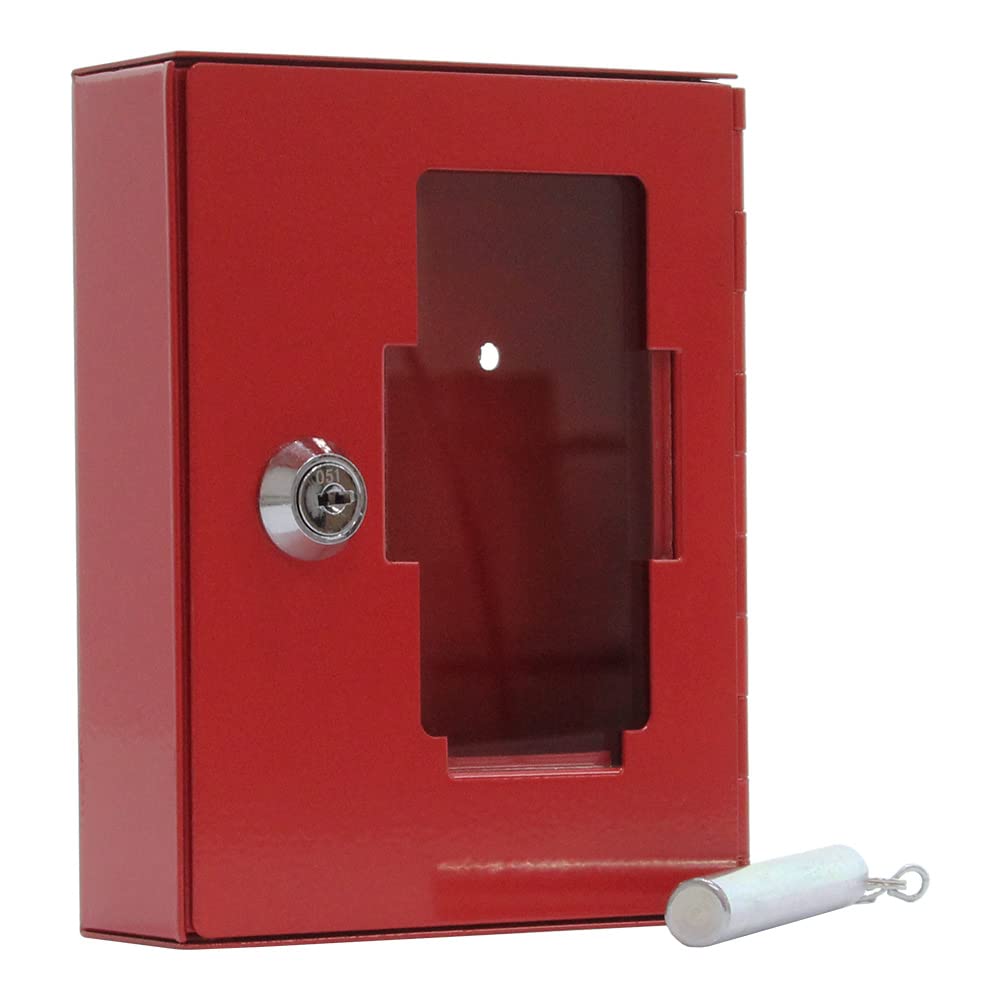 Rottner emergency key box NSK 1 with mallet, cylinder lock, including 2 steel keys - made of steel - including mounting material
