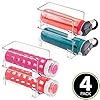 mDesign-Countertop-Water-Bottle-Holder--Refreshing-Water-Bottle-Storage-4-Bottles-x-4-Stackable-Racks-for-Countertops-Workstations-or-in-your-Fridge-Kitchen-Accessories-Transparent mDesign Countertop Water Bottle Holder — Refreshing Water Bottle Storage - 4 Bottles x 4 Stackable Racks for Countertops…