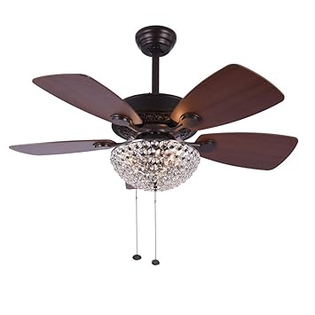Amazon Com Ceiling Fans Household Silent Light Crystal Light